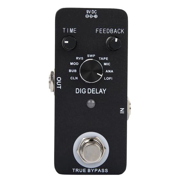 Elektrisk guitar delay effektpedal med 9 delay effekter Musikinstrument tilbehør