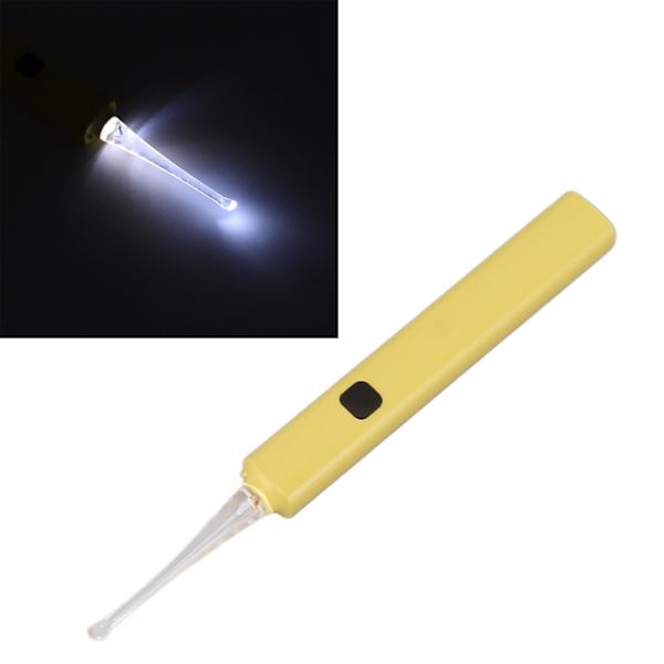 Öronsked 6 Öronskedspetsar USB Uppladdningsbar Vit LED-lampa Öronvax Rengöringsverktyg för Barn