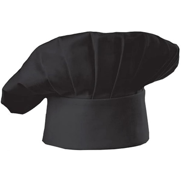 Chef Hat Set med 2-pack Justerbar Elastisk Baker Kök Matlagning Kockmössa