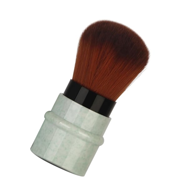 Kort marmorert sminkefundamentbørste Strekkbart håndtak Blusher Powder Brush Grønn