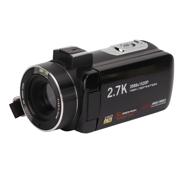 2.7K 48MP Full HD Digital Videokamera 3.0 Tums IPS-skärm 18x Digital Zoom Videokamera Videokamera med Fjärrkontroll FHD F6