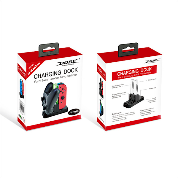 Switch liten handtag färgglad fyra laddare + PRO handtag laddare Switch ljus kolumn laddare laddare TNS-879