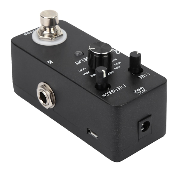 Elektrisk gitarr Delay-effektpedal med 9 Delay-effekter Musikinstrument Tillbehör