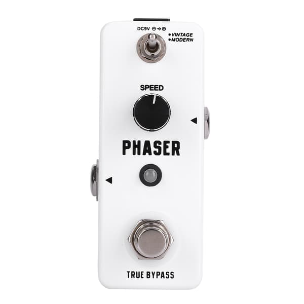 Mini Metal Shell Analog Phaser Gitarr Effekt Pedal med True Bypass Instrument Tillbehör