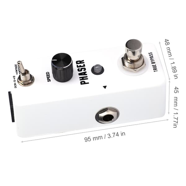 Mini Metal Shell Analog Phaser Guitar Effekt Pedal med True Bypass Instrument Tilbehør