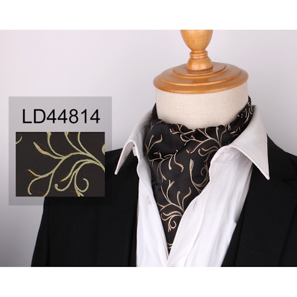 Miesten Ascot-solmio Paisley-kuvioinen jacquard-silkki kudottu kukallinen kaulaliina, LD44814