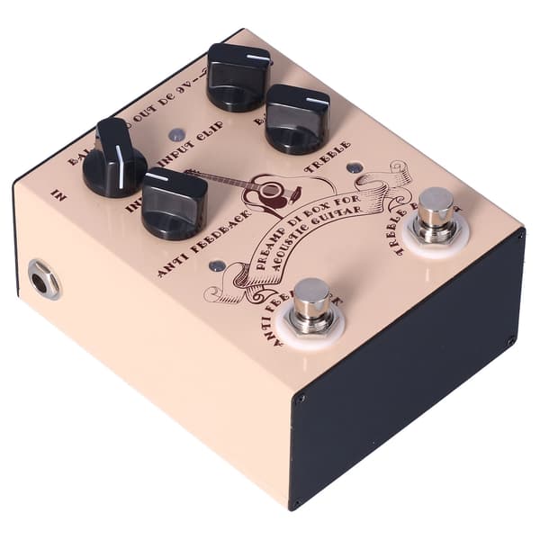 Gitarrförförstärkare Effekt Analog Stompbox Pedal Knob Control Audio Tillbehör DC9V 100mA
