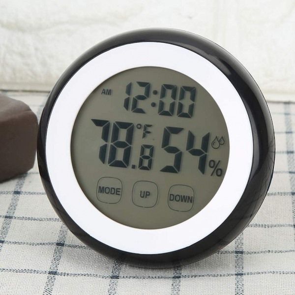 Elektroninen kello, monitoiminen kestävä kello musta, yleisesti käytetty lastenhuoneessa ja toimistossa