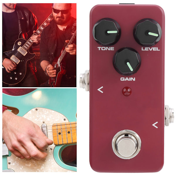 FLATSONS Effektpedal för elgitarr Distortion MINI Musikinstrument Tillbehör