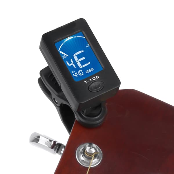 Klassisk gitarr C102 sträng + T-100 stämapparat + vit zinklegerings capo + blå broderad gitarrrem set
