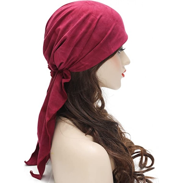 Hovedbeklædning Pre-Tie Bandana Turban Kvinders Letvægts Bandana Hue, Hovedomkreds 58cm/22.8\"