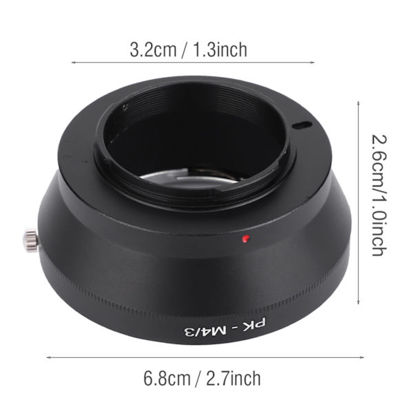 PK-M4/3 Adapterring för Pentax PK-objektiv till Micro 4/3-kamerahus