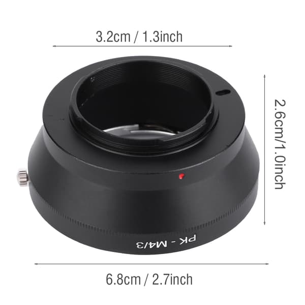 PK-M4/3 Adapterring til Pentax PK-objektiv til Micro 4/3 kamerahus