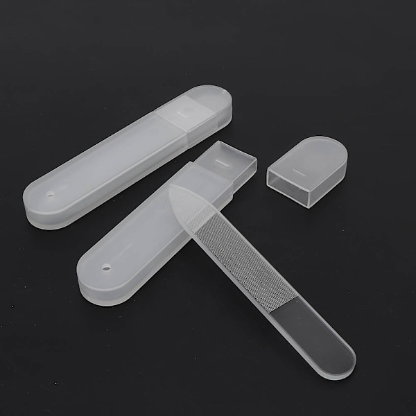 3 stk. Neglefil Nano Glas Neglebuffer Slibning Polering Stribe Manicure Værktøj Spidst Hoved
