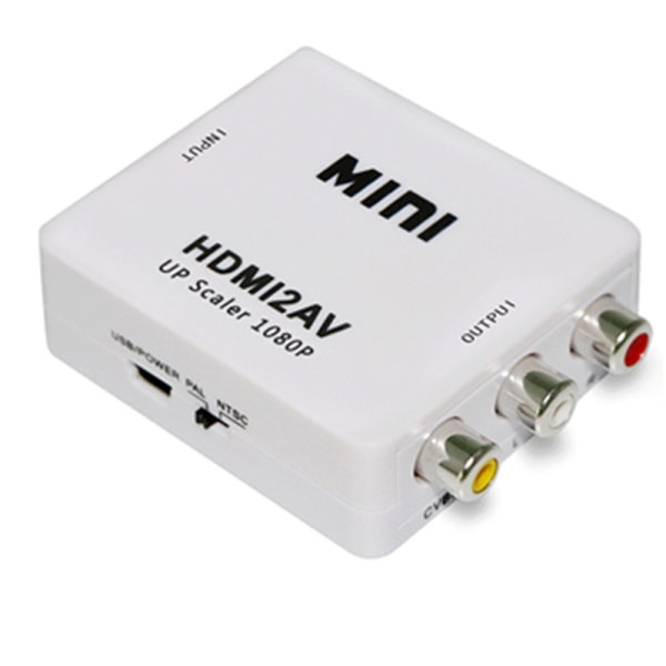 HDMI till AV-ljud- och videokonverter set-top-box till gammal TV HD HDMI2AV-konverter