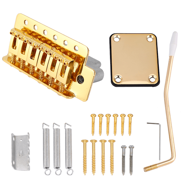 Elektrisk gitar tremolo bro system nakkeplate sett for ST gitar (gull)