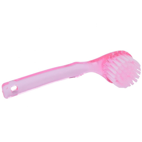 Dust Removal Brush Nail Art Clean Acrylic Manicure File Tools Round Head Long Handle Pink