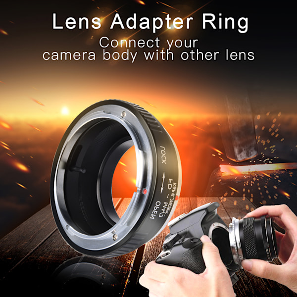 K&F Concept 1 st robust adapterring för makroobjektiv M4/3-fattning DSLR-kamera