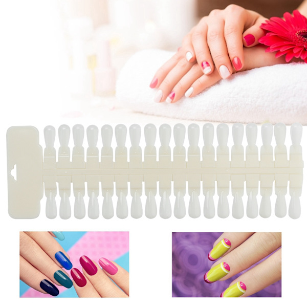 36 Tips Nagel Gel Färg Display Kort Dubbelsidig Praktik Prov Träningsverktyg Naturlig Färg