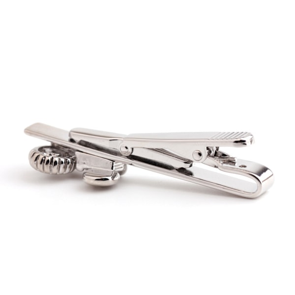Herr Metall Silver Tone Enkel Halsband Slips Klämma Klämma Bästa Julgåva