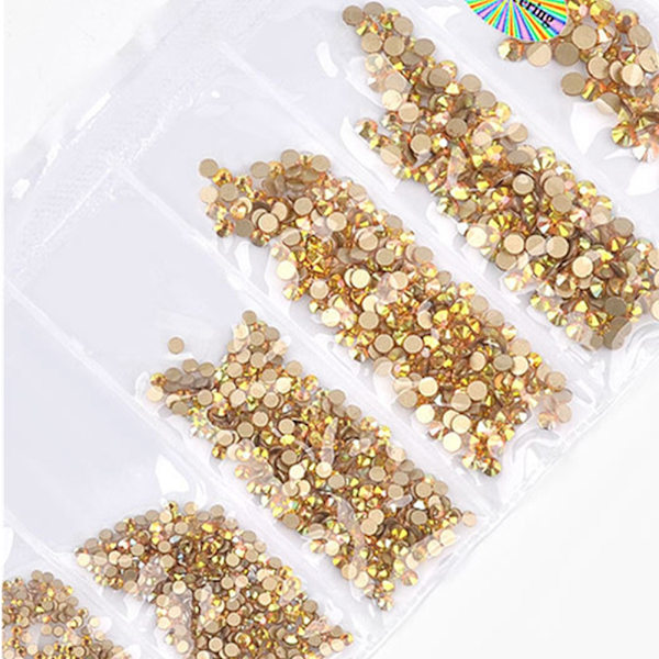 6Grids Nail Art Rhinestone Irregular AB Drills Rivet Beads Sticker DIY Manicure Tool SZ01