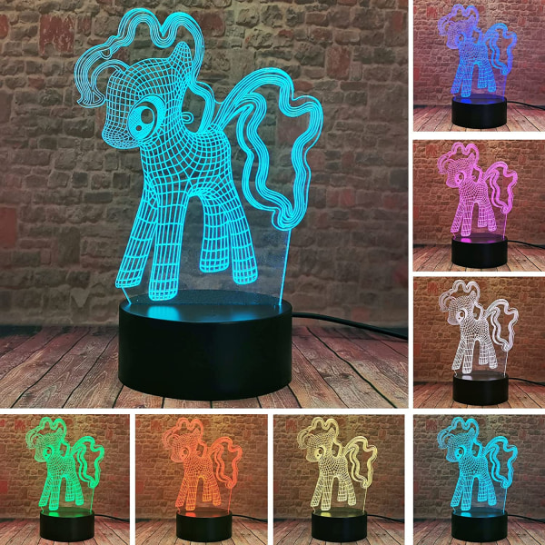 My Little Pony Tales Friendship is Magic Figure Lamp, med fjärrkontroll, 16 färgförändring - Professionell LED-nattlampa - Pojkar Barnsäker sovrum