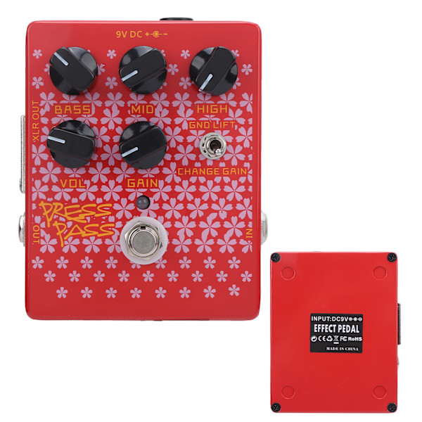 Basseffekter Pedal Driver med DI Tube Förstärkare XLR Utmatning Instrument Tillbehör CP‑59
