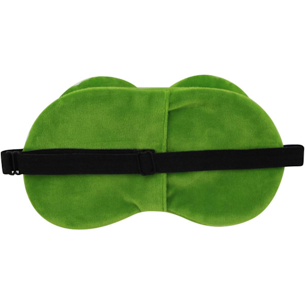 Rolig Groda Sömnmask Mjuk Plysch Justerbar Blindfold Ögonmask Skydd med Återanvändbar för Män Kvinnor Barn