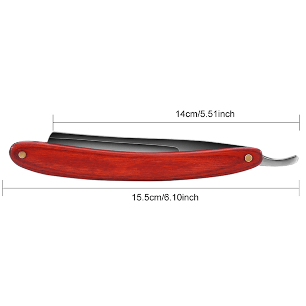 Män hopfällbar sandelträ handtag rostfritt stål blad manuell rakhyvel skägg rakning verktyg