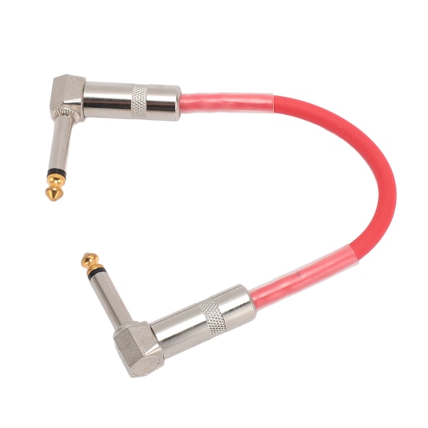6 stk gitarpatchkabel 6 tommer 6,35 mm rettvinklet lydkabel for effektpedal mikser forsterker elektriske gitarer basser rød