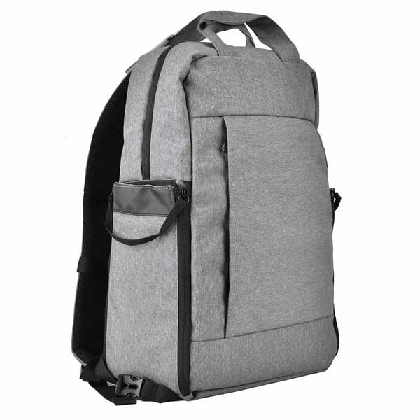 EIRMAI DQ310B Nylon Skuldertaske Kamera Computer Rygsæk med USB-interface (Mørkegrå)