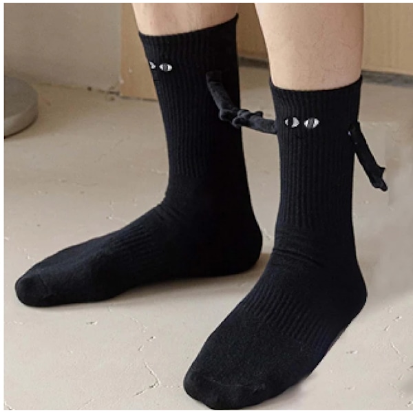 Par, der holder i hånd i sokker, magnetiske sokker, der kan holde i hånd, og søde jernmagnet, der holder fødder sokker white 2 pairs