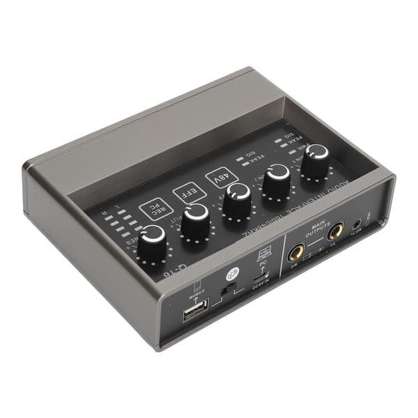 48V Live lydkort med DSP rumklang lydkort mixer til computer smartphone sanginstrument live udsendelse