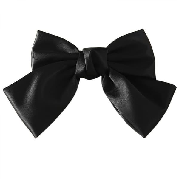 2 stk. Håndlavede Grosgrain Bånd Solid Farve Champagne, Vinrød, Sort Hår Sløjfer Spring Clip Hår Tilbehør