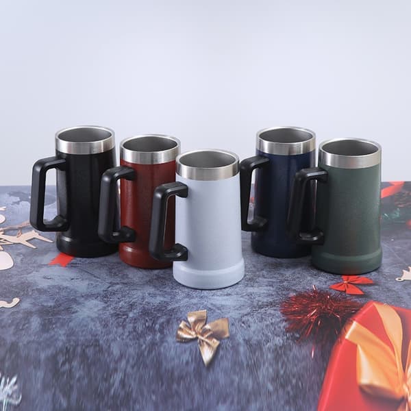 Isolerende vannglass Vannflaske Isolerende vannglass Rustfritt stål Isolerende vannglass 24oz Kaffe Melk Te (Blå)