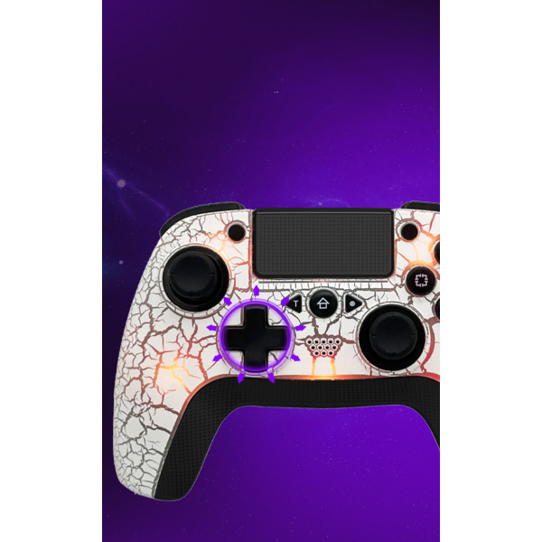 Tedbox trådløs controller til Ps4, med unikt revnedesign/programmerbar bagud/dobbelt vibration, kompatibel med Ps4/pc/ios