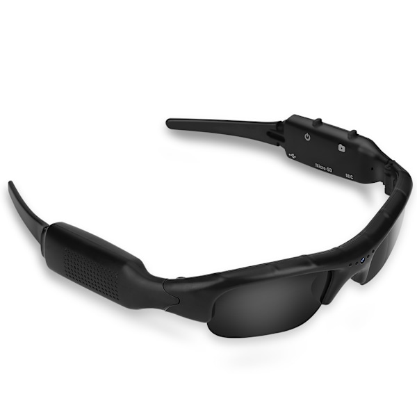 Utomhus Sport 1080P HD USB Uppladdningsbara Solglasögon Mini Kamera Videokamera