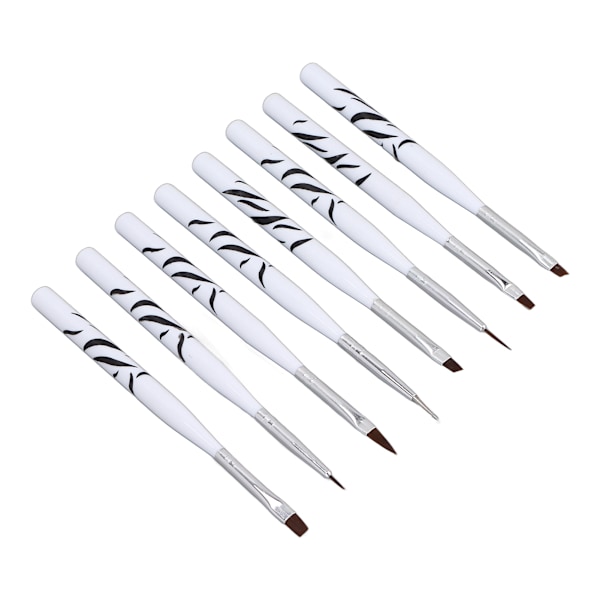 8 st Nail Art Pensel Set Professionell Hemma Nail Salon Nail Målning Ritning Liner Pensel för Konstnär Nybörjare