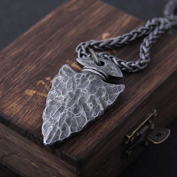 Vikinge Smykker, Antik Forgyldt Jernfarvet Rustfrit Stål Viking Talisman Vedhæng Halskæde, Vikinge Smykker Gave til Mænd