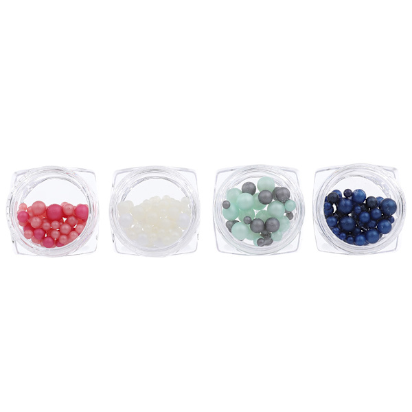 12 farver harpiks frostet perle neglekunst dekoration 3D rhinsten til DIY manicure charme
