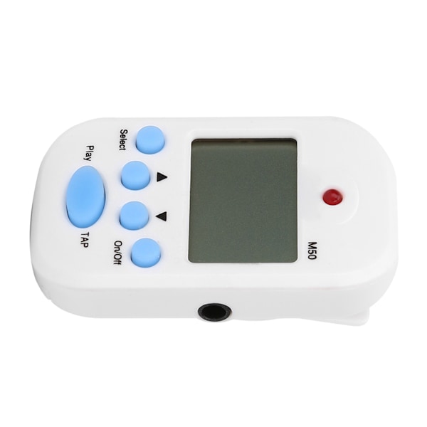 Mini Digitaalinen Beat Tap M50 Tempo Metronomi Klip Musiikki-instrumentit (Valkoinen)