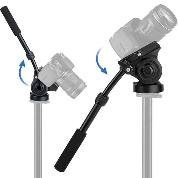 Kamera videokamera stativhode Fluid Drag Pan/Tilt-hode med hurtigutløserplate