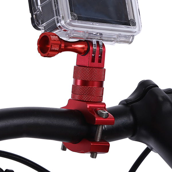 Aluminiumlegering cykelstyre fäste hållare stativ för GoPro Hero sport actionkamera (röd)