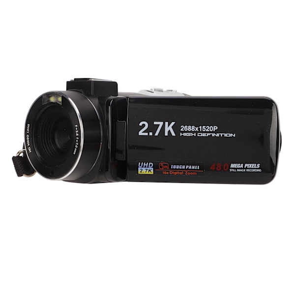 2.7K 48MP Full HD Digital Videokamera 3.0 Tums IPS-skärm 18x Digital Zoom Videokamera Videokamera med Fjärrkontroll FHD F6