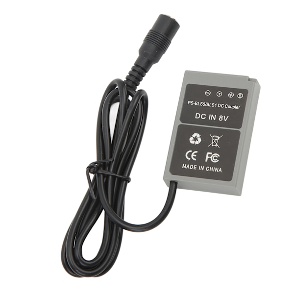 PS BLS5 BLS1 Dummy Batteri DC-koppling för Olympus Pen E PL7 E PL5 E PM2 för Stylus 1 1s OM D E M10 E M10 för Mark II III AC100‑240V EU-kontakt
