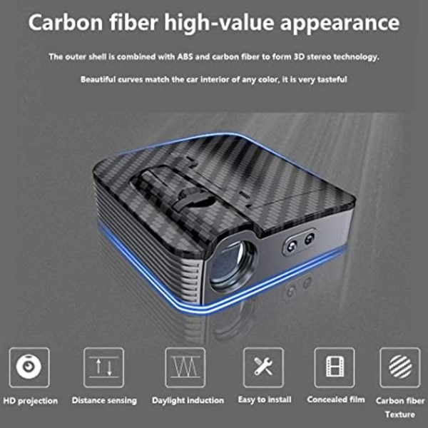 LED dobbelt-sensing bildør velkomstlys projektion nat atmosfære dekorativ spotlight induktionsswitch (2 stk.)