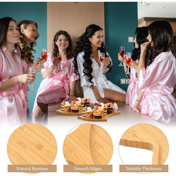 2 kpl hauskoja charcuterie-lautoja bambu charcuterie-tarjotin 16,93'' x 9,45'' x 0,59'' Keittiöviini liha-alusta juuston aperitiivilautaset Tr