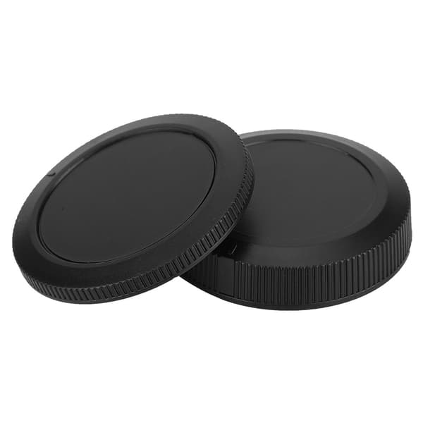 Bærbart plastikkamera, krop, front, bag, objektivdækselsæt til Canon EOSR full-frame kamera, sort