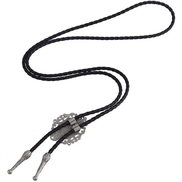 Native American Bolo Tie Rodeo Cowboy Läder Halsband Western Halsband Kostym Tillbehör för Män, Kvinnor