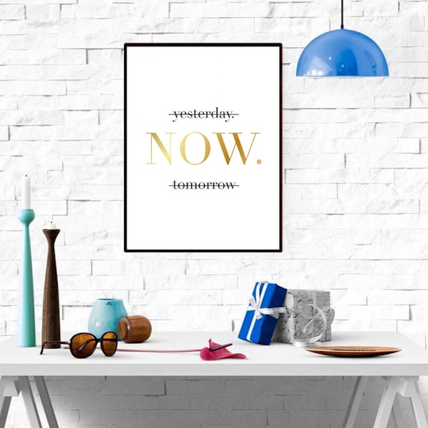 Golden Pineapple och Text Wall Art Canvas Print Poster, Simple Fashion Art Drawing Decor(Set of 2 Unframed, 20''x28'')